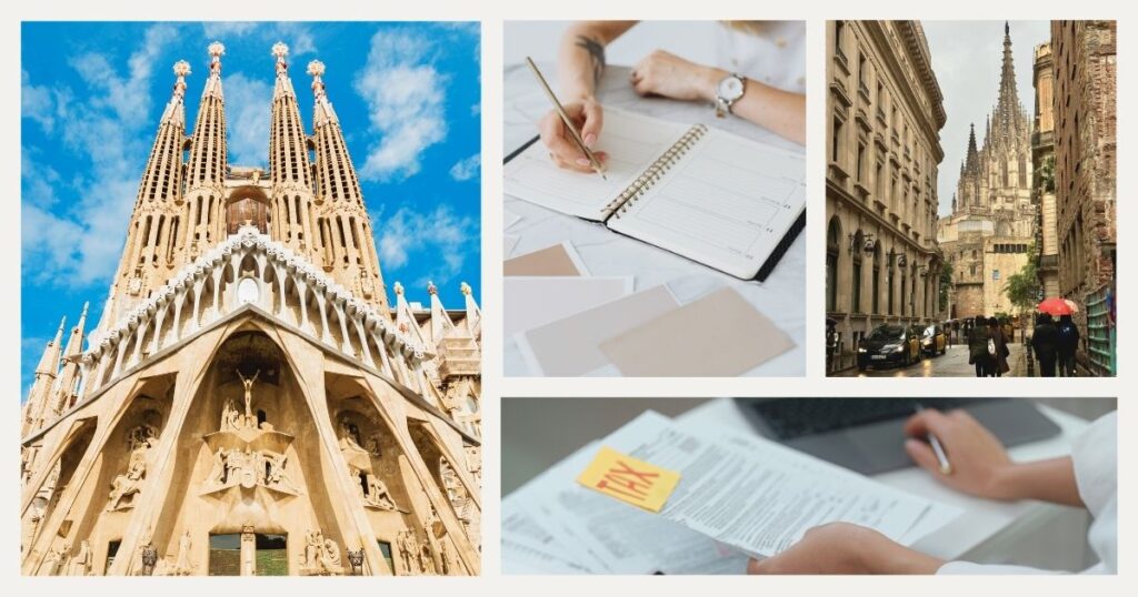 woman calculating the Barcelona tourist tax