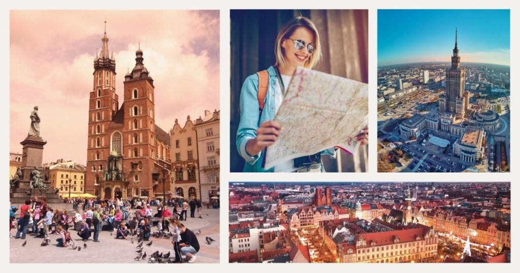 mujer turista en Polonia