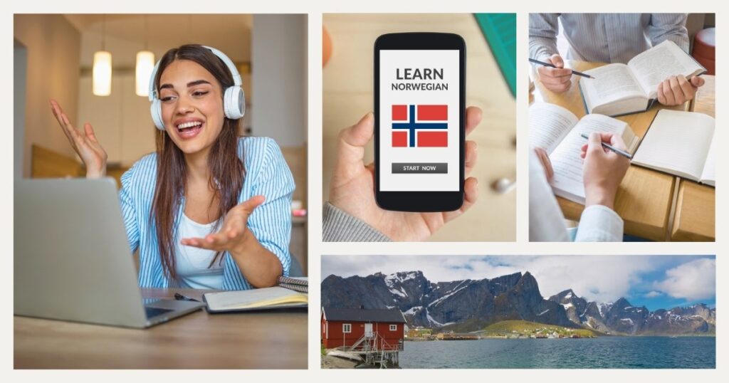 jovenes aprendiendo las frases mas usada en Noruega