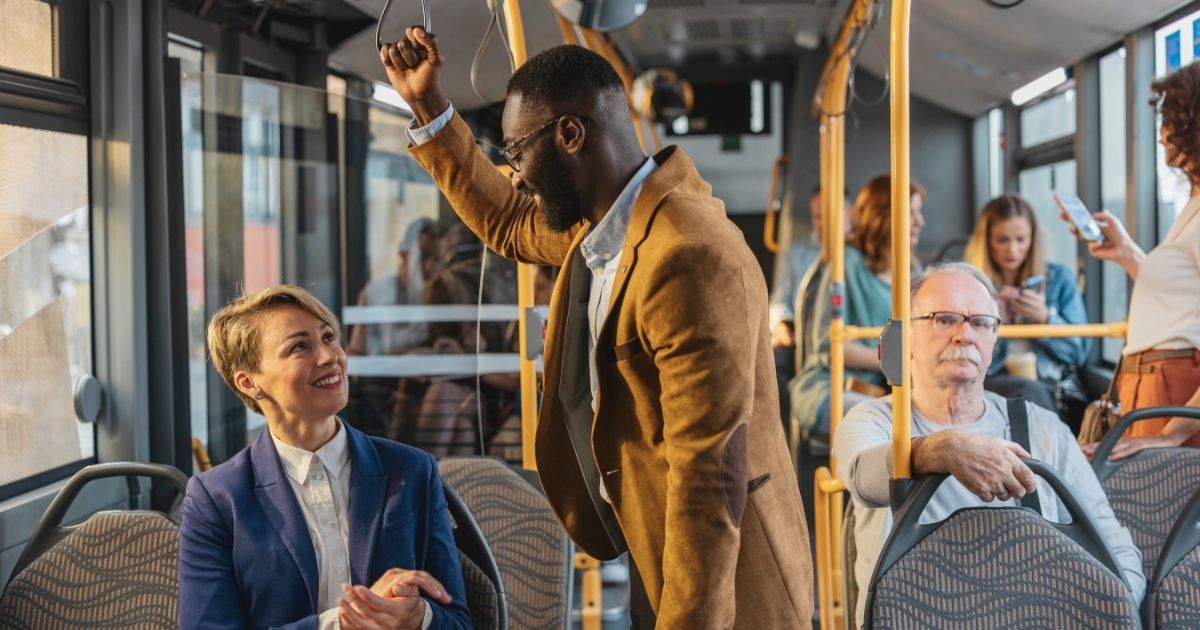 people getting around Barcelona on public transport