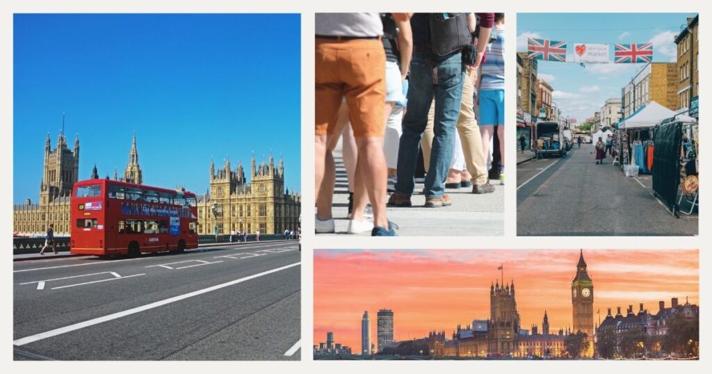 personas haciendo fila en Reino Unido