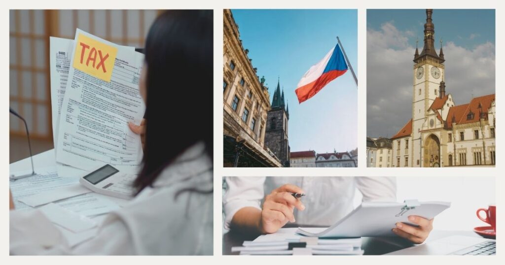 mujer calculando impuestos a pagar en República Checa