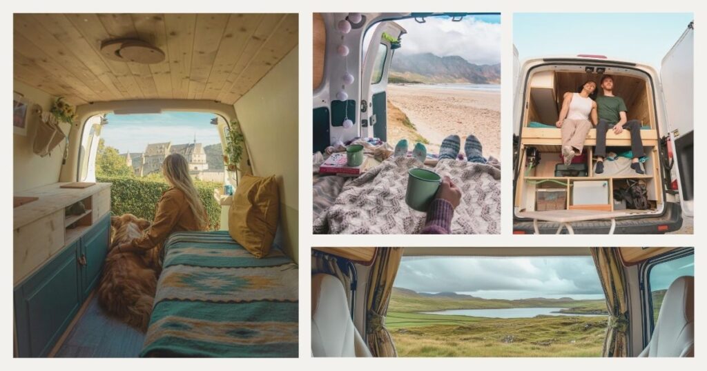 pareja nomada digital viviendo en furgoneta