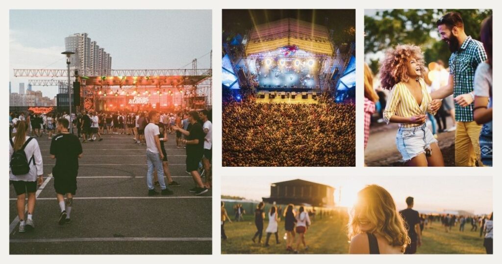 jovenes disfrutando de los festivales en verano