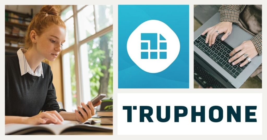 joven navegando en internet con Truphone esim