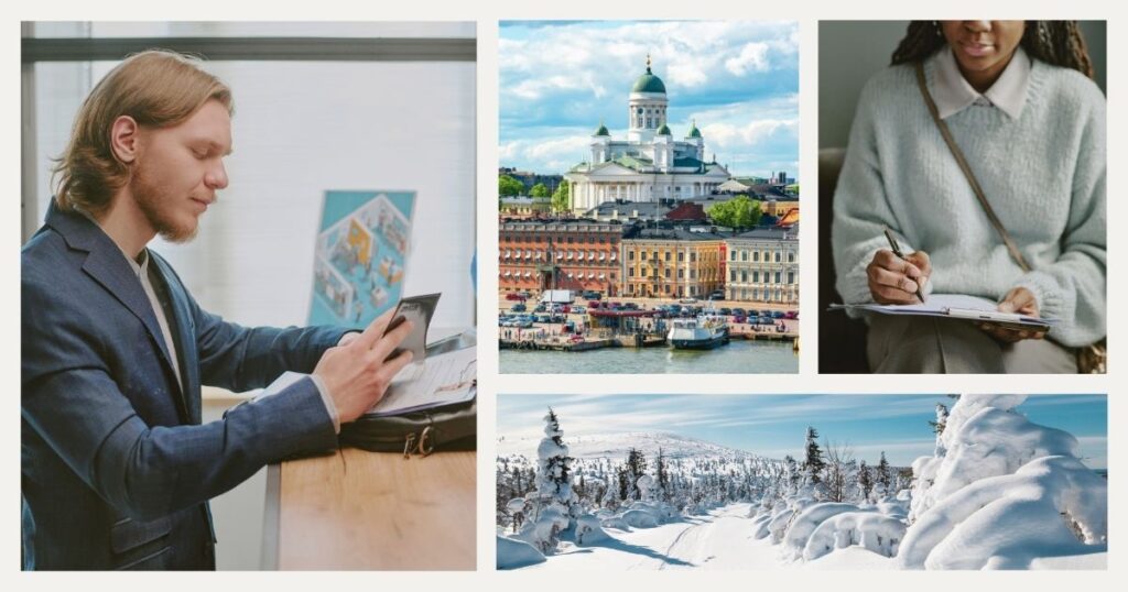 personas aplicando para la visa en Finlandia