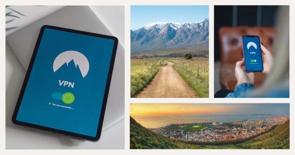 mujer navegando en internet con vpn en Sudafrica