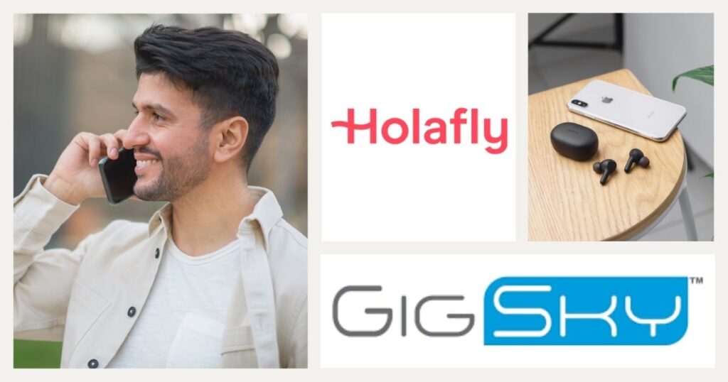 hombre joven usando esim en su celular