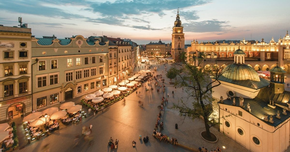 hermoso paisaje de ciudad en Polonia