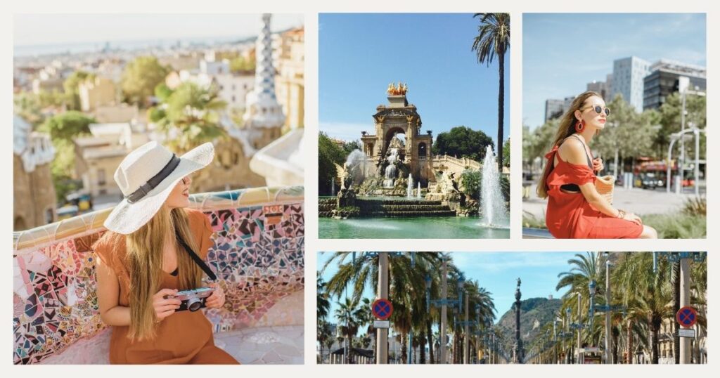young women wearing confortable clothes in Barcelona