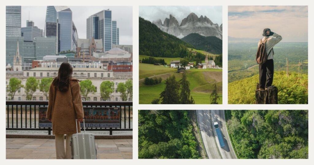 mujeres viajando de forma sostenible