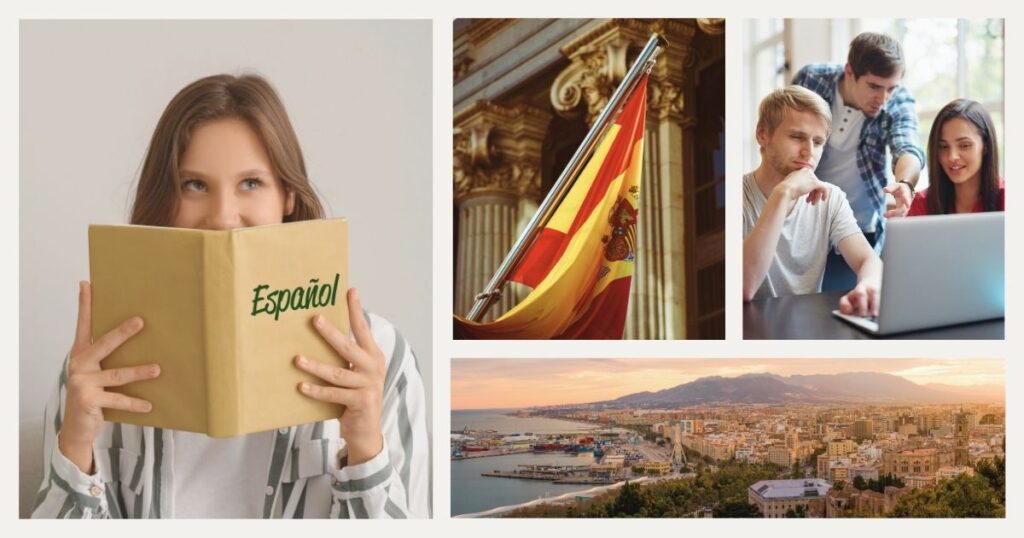 young people doing a Spanish course in Barcelona