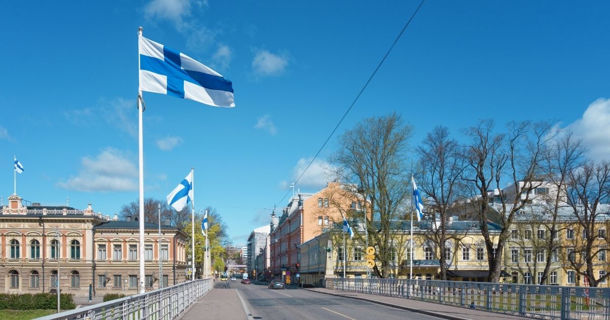 hermoso paisaje de ciudad en Finlandia