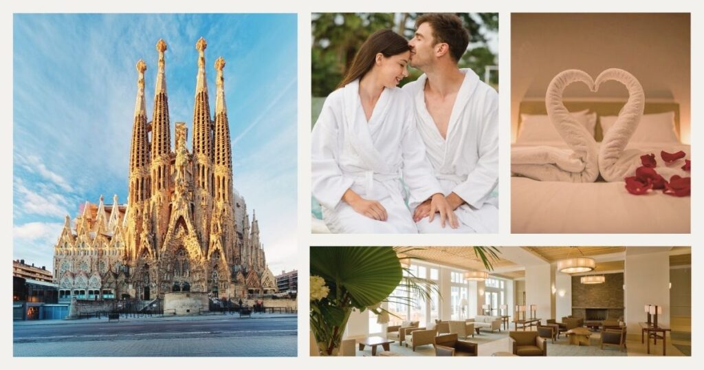 young couple enjoying a stay in one of the best hotels in Barcelona for couples