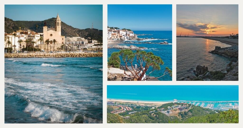 beautiful view of beach towns near Barcelona