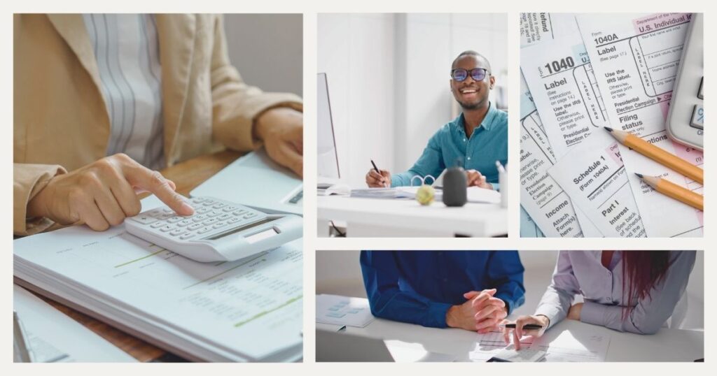 international accountants filling taxes forms for expats