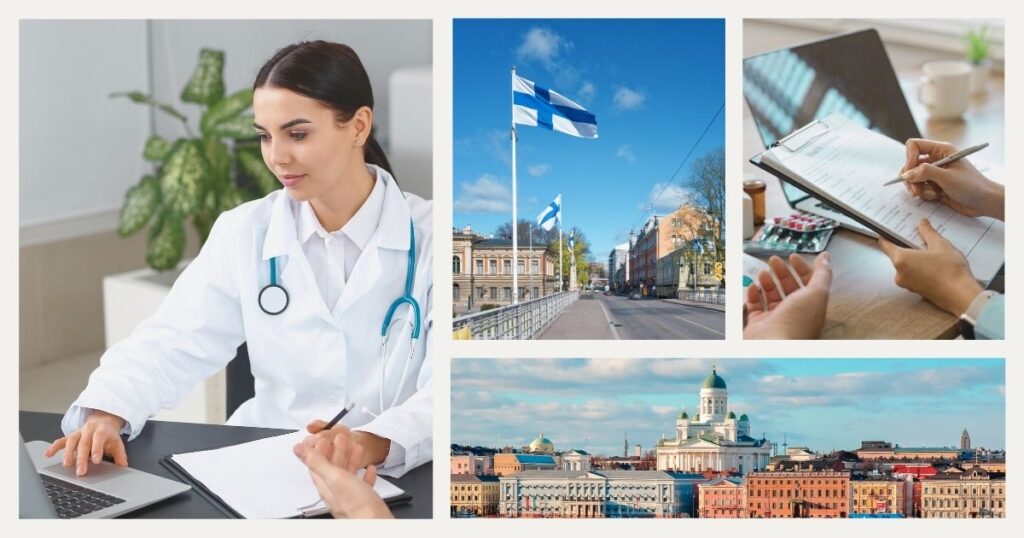 doctor in a medical consultation in Finland