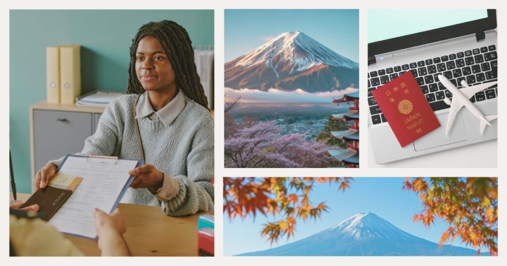 woman applying for a work visa in Japan