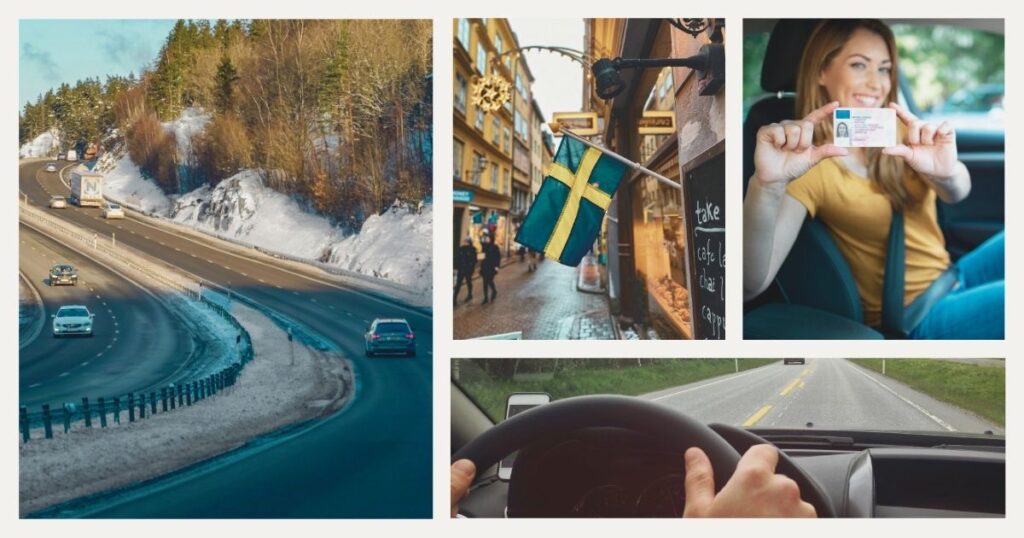 woman getting the driver license in Sweden
