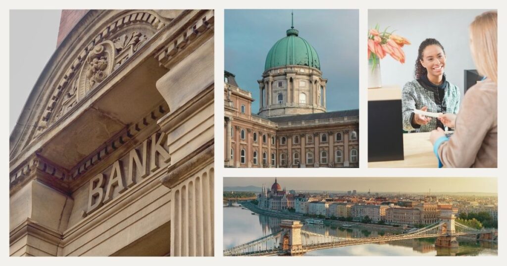 mujer abriendo cuenta en uno de los mejores bancos de Hungría 