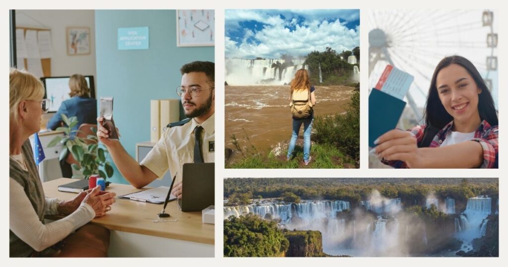 woman getting the visa to visit South America