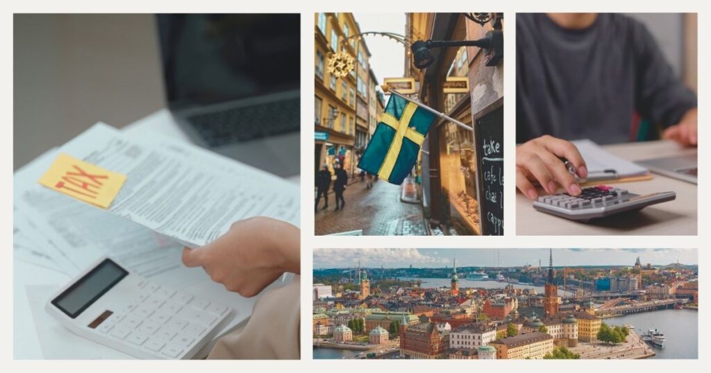 expat person calculating taxes in Sweden