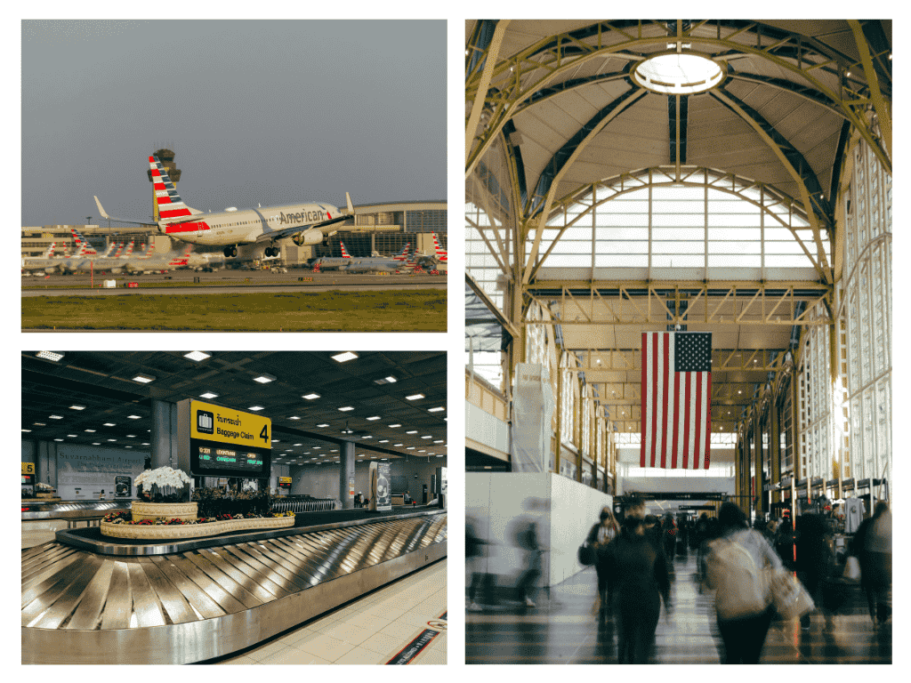 avion-banda-equipaje-aeropuerto-bandera-requisitos-viajar-ecuador-eeuu