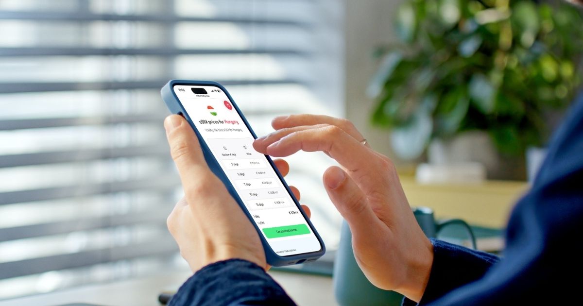 person getting an esim for Hungary