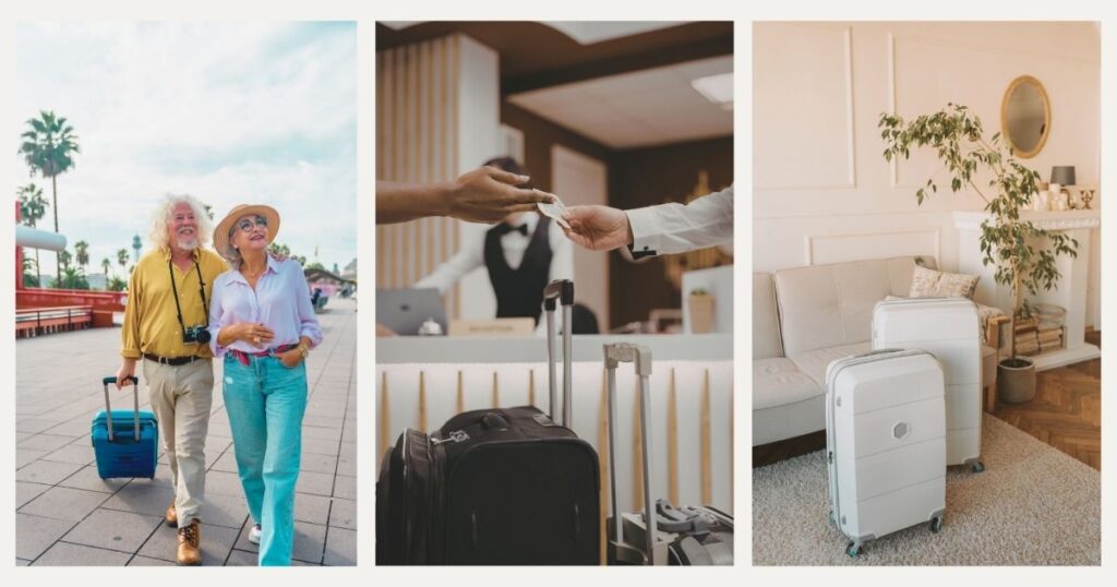 pareja viajando seguro