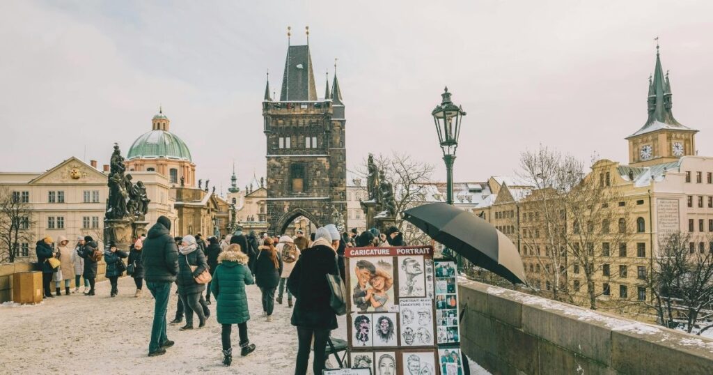 famoso puente en Praga, República Checa
