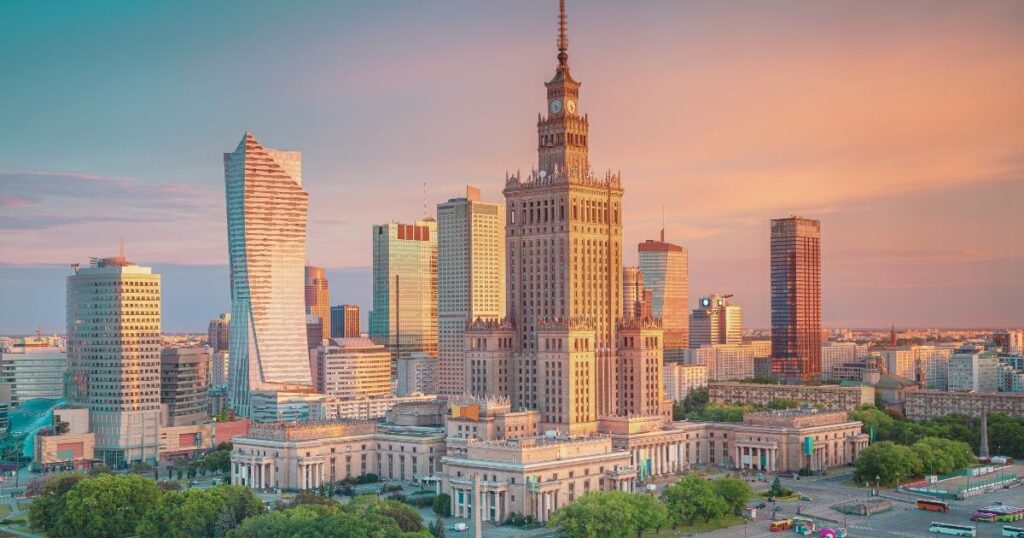 hermoso paisaje de Varsovia