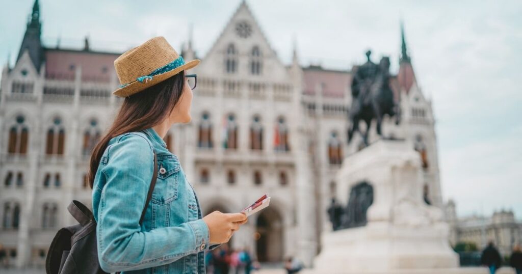 woman exploring Hungary