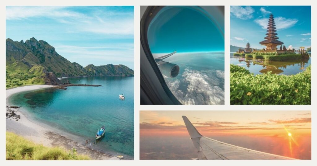 taking a flight from Bali to Komodo Island