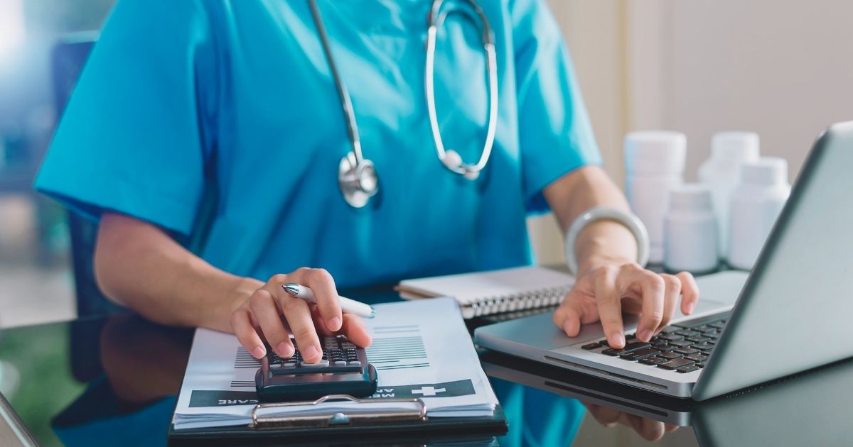 doctor in an online consultation