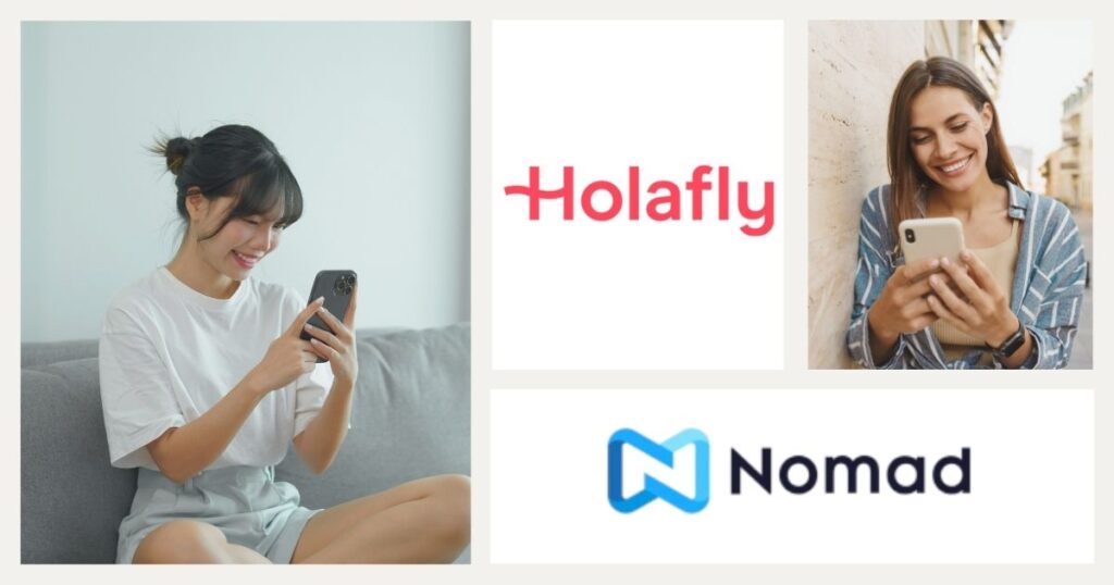 women comparing Nomad esim vs Holafly