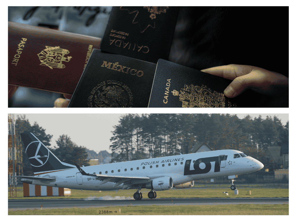 pasaportes-avion-polaco-requisitos-viajar-mexico-polonia