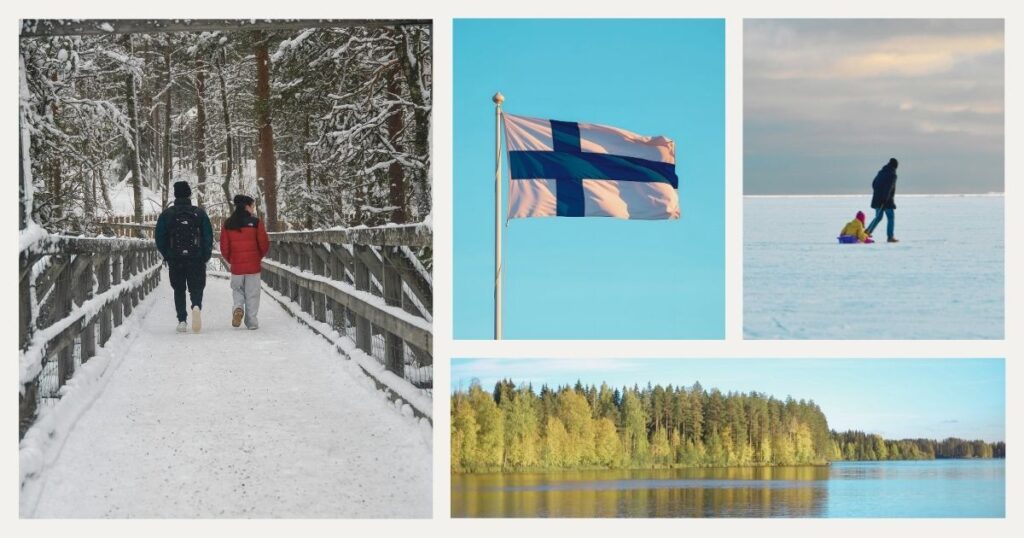 turistas explorando Finlandia con seguridad