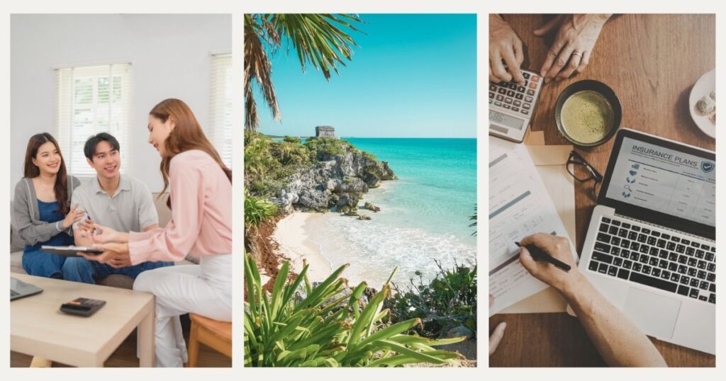pareja adquiriendo un seguro medico para viajar a Mexico