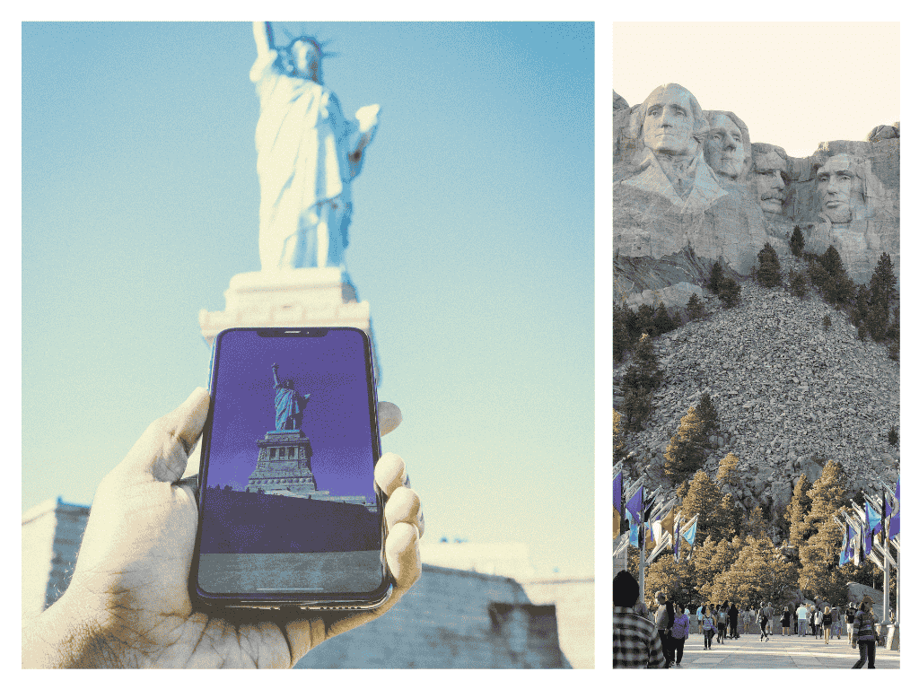 smartphone-estatua-libertad-monte-rushmore-requisitos-viajar-ecuador-eeuu