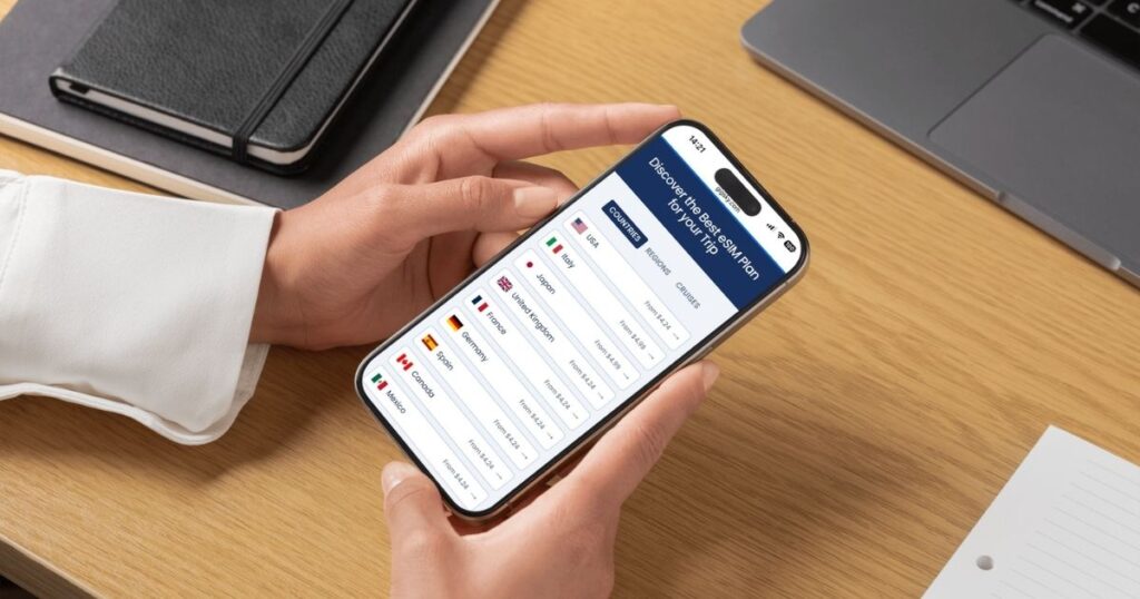 woman checking the Gigsky esim plans