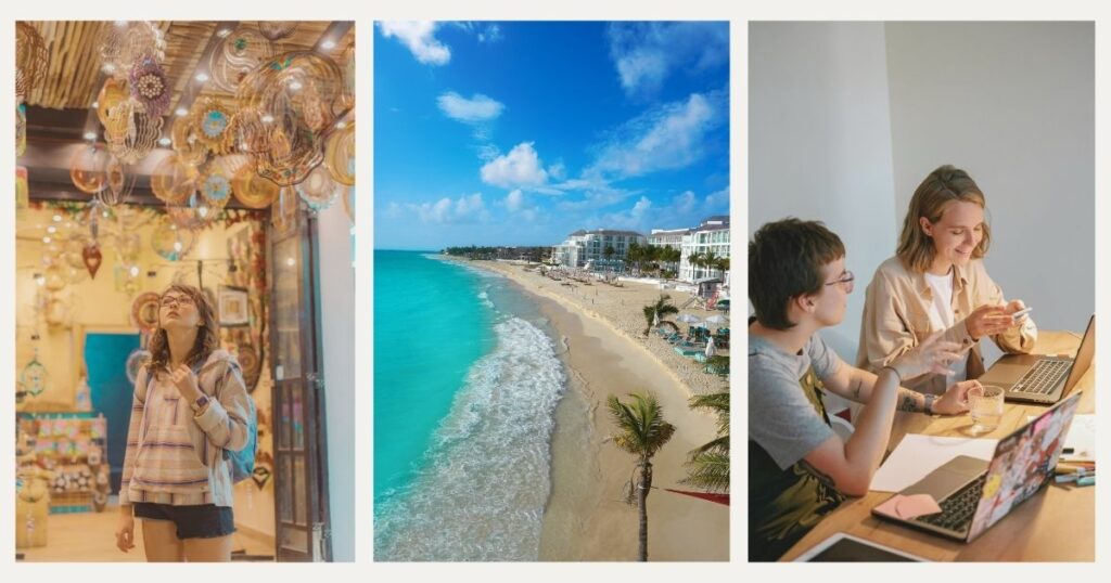 nomadas digitales trabajando remoto desde un coworking en Playa del Carmen