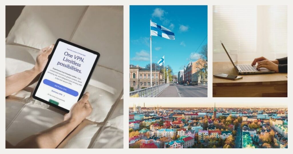 persona usando vpn en su tablet y laptop