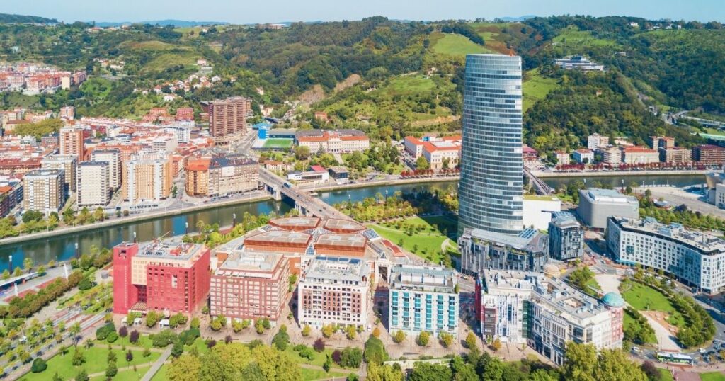 paisaje con clima agradable en Bilbao