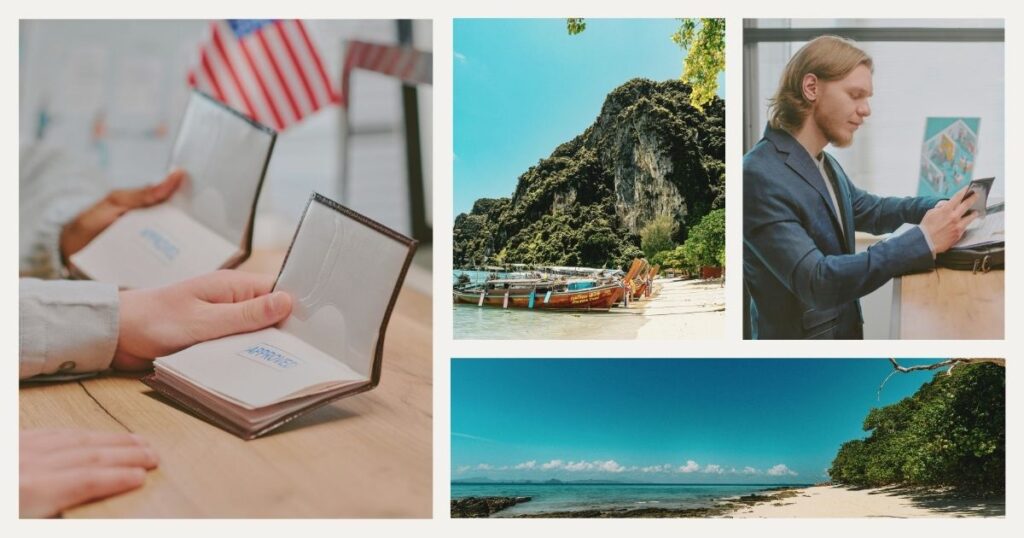 hombre aplicando a visa de trabajo en Tailandia