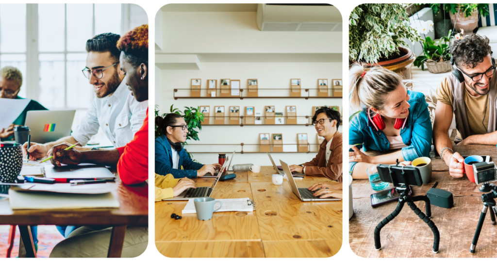 people working in a coliving