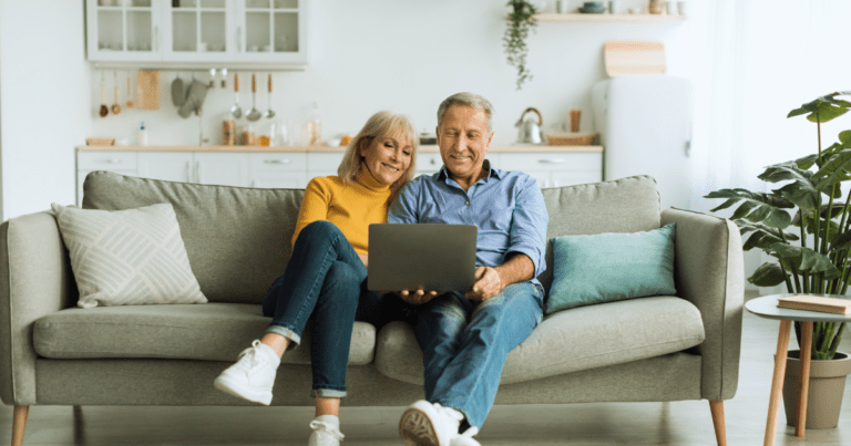 couple accessing internet in the united states